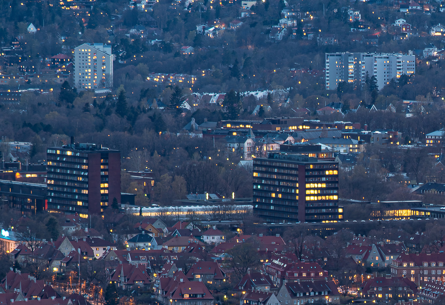 Bilde av del av Oslo Ullevål Hageby Blindern etc..