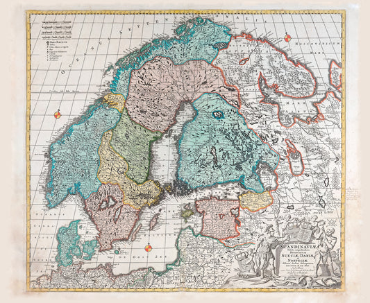 Kart over Scandinavia 1659