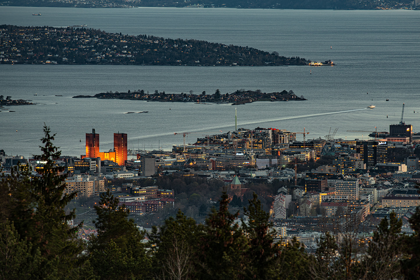 oslo sentrum rådhuset kunstfoto nesodden tjuvbholmen